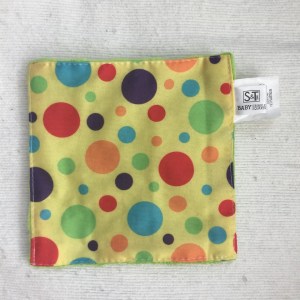 S & T brand Baby crinkle square toy soft fabric bright patterns for infants