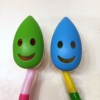 Excelity Smiley Face Toothbrush cover cap with suction cup and flip lid top