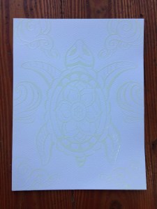 Nebulous Stars Magic Watercolor blank painting board with glowing guide lines