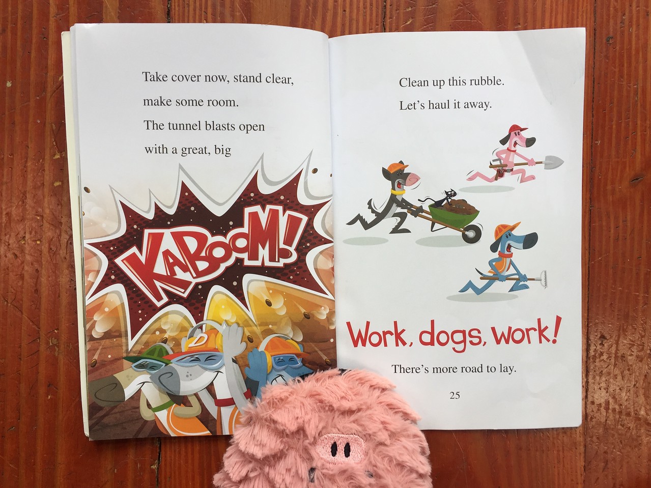 Work, dogs, work! page spread