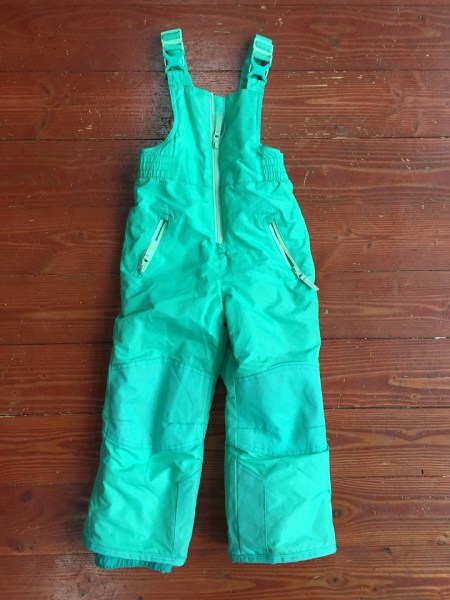Champion girls Snow bib in light green aqau