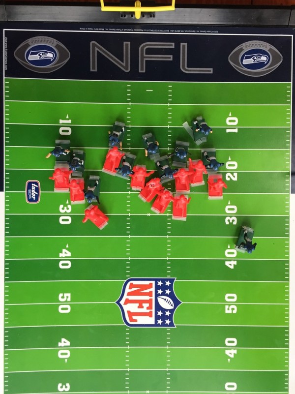 After the play field overview from NFL Electric Football game by Tudor Games