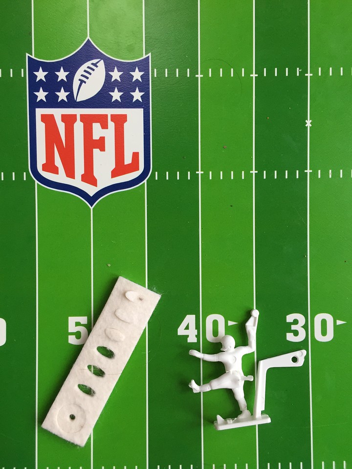 NFL Electric Football triple threat quarterback and tiny felt footballs