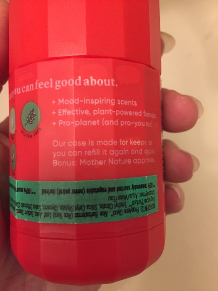 Myro solar flare scented deodorant in refillable container