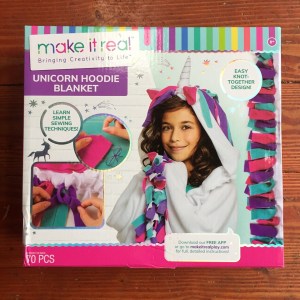 Unicorn Hoodie Blanket Kit by Make It Real arts crafts do it yourself project for kids