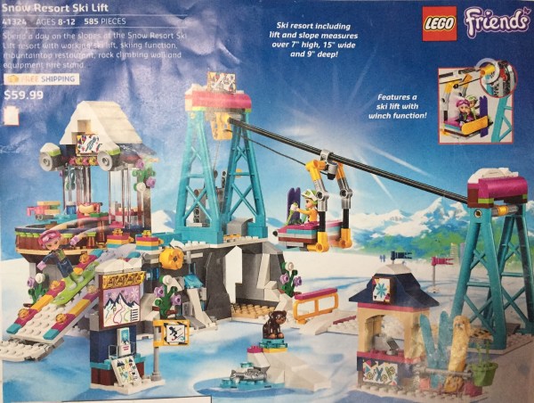 Lego catalog page with Snow Resort Ski Lift Friends 41324