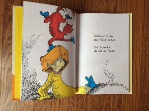 Green Eggs and Ham Dr. Seuss page sprad