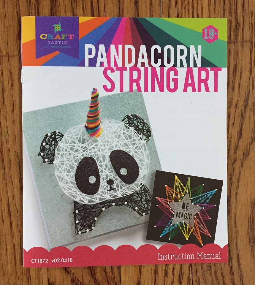 Craft-tastic String Art Kits for Kids Pandacorn edition instruction manual