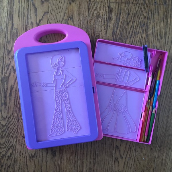 Melissa & Doug fashion design art kit for kids fashion plates case with colored pencils