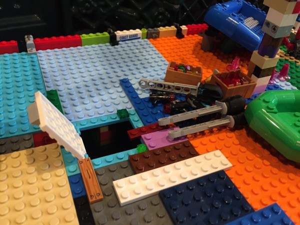 Lego pirate ship homemade no manual trap door