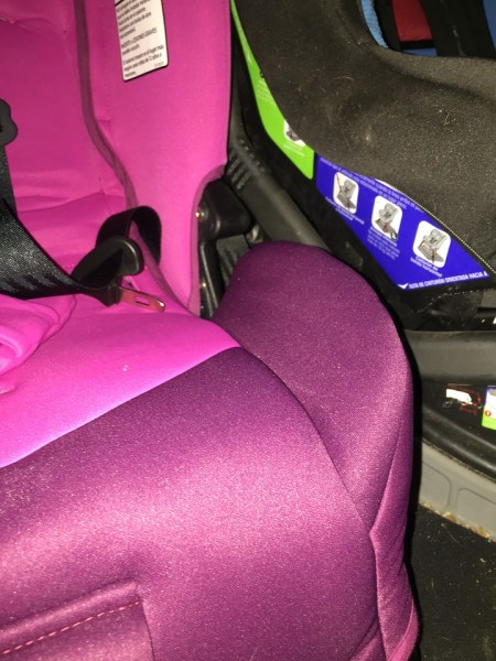 Diono Radian 3RX sidewings extended next to Britax Boulevard