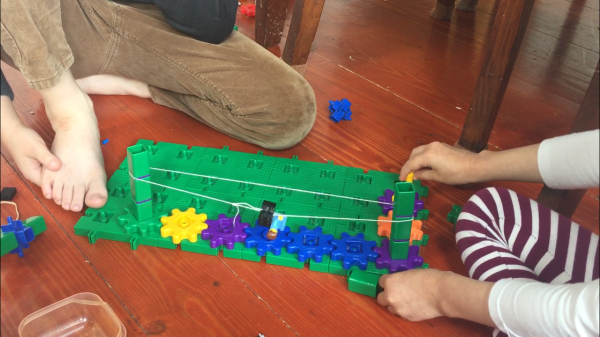 Gears! Gears! Gears! set with Lego figure ski lift homemade working moving