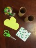 Supplies to make toilet paper tube trees kids arts and crafts easy project