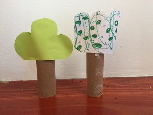 Toilet paper tube trees
