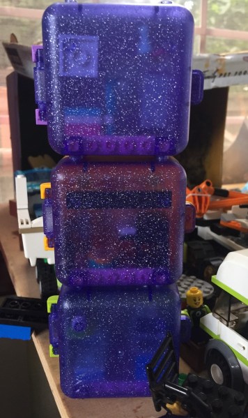 Lego Friends Play Cubes stacked three in a column closed