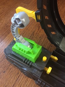 Launch button and lever on Hot Wheels Monster Truck Epic Loop Challenge Set