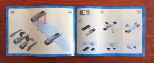 COBI historical collection De Havilland airplane model instruction booklet open to step 45