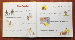 Curious George Stories to Share picture book table of contents