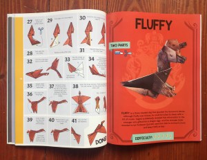 Fluffy Harry Potter origami folded paper project for kids instructions and final photo