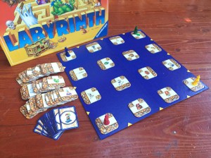 Labyrinth board game from Ravensburger with pieces laid out in front of box