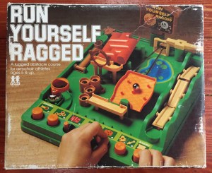 Run Yourself Ragged marble obstacle game in box