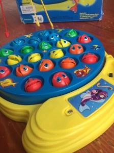 Let's Go Fishin' game with fish in rotating pond