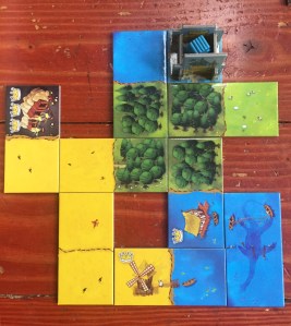 Kingdomino tiles to build five by five square