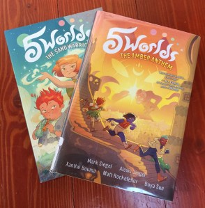 5 Worlds books The Sand Warrior and Amber Anthem by Mark Siegel