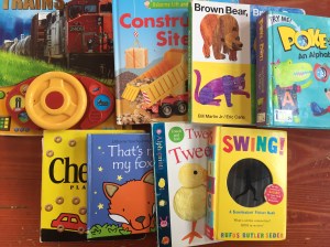 Interactive board books for infants toddlers preschoolers Cheerios Play book Usborne touch and feel Alphaprints and Scanimation Swing!
