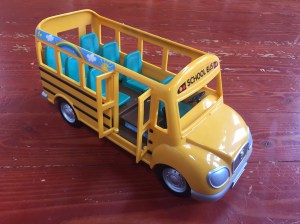 Calico Critters School Bus with doors open and
