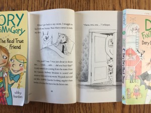 Page with text and illustrations from Dory