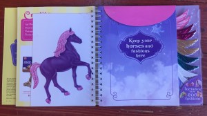 envelope in spiral bound notebook