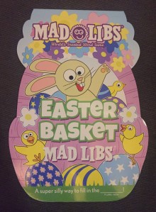 Easter Mad Libs easter basket shaped fill in the blank word game pad