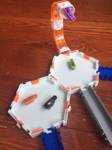 Hexbug Nano robotic bug toys on track