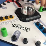 Trouble board game for kids with die in plastic bubble