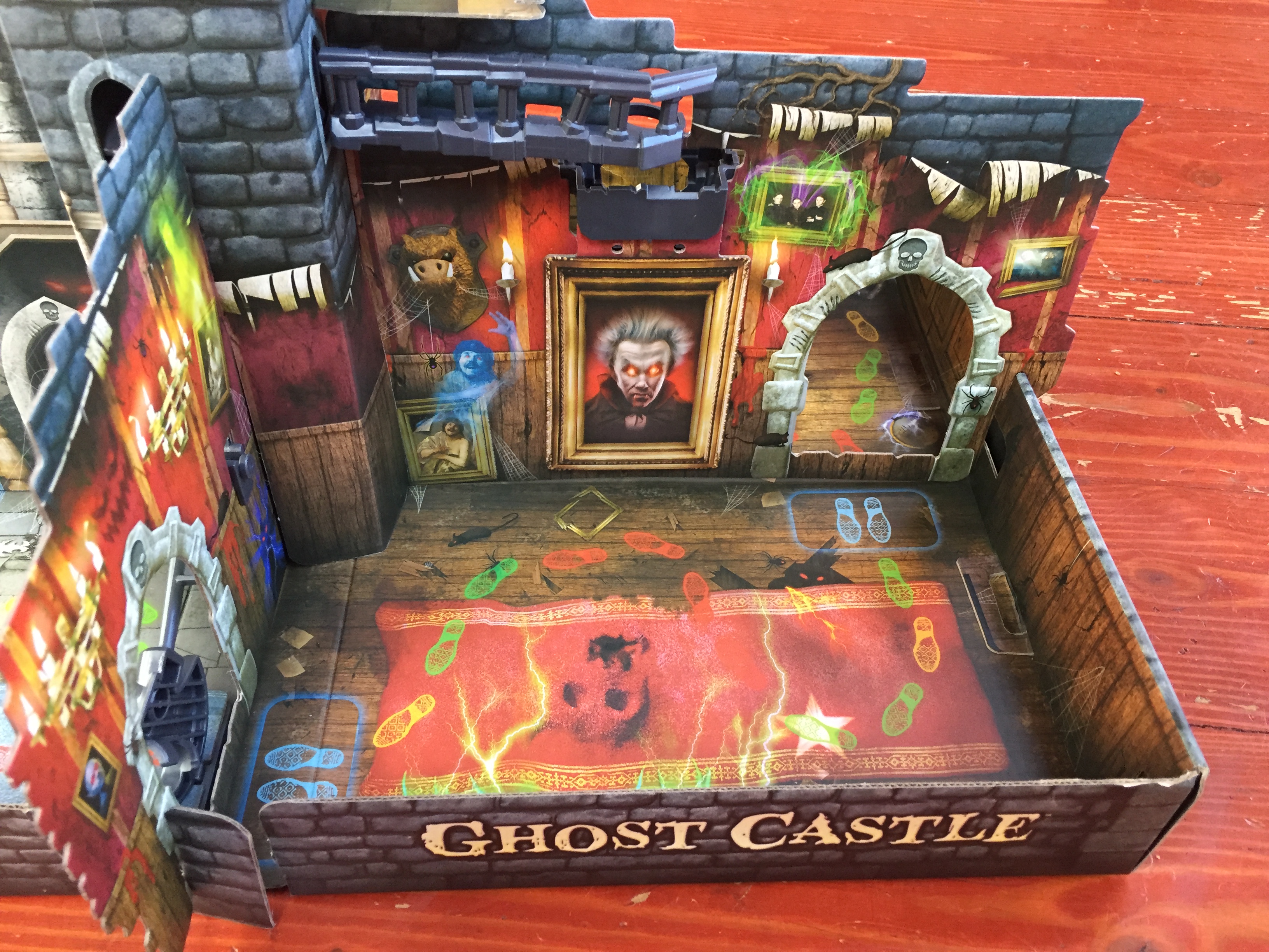 Ghost Castle board game for kids set up
