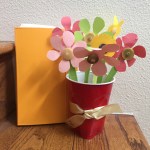 Moleskin journal and handmade flower button bouquet for Mothers' Day