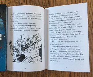 Star Wars Adventures in Wild Space chapter books for kids page excerpt with illlu