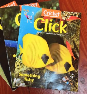 Click magazine for young kids from Cricket publishing fish issue