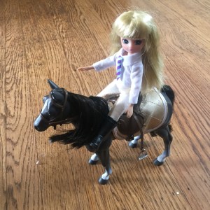 Lottie Dolls Pony Pals Olivia doll on Seren horse riding