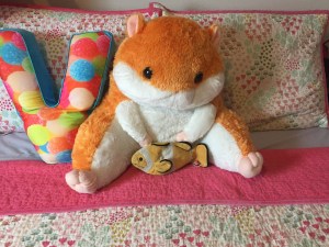 Pillowfort Fetching Florals sheet set comforter and shams with hamster backrest pillow and V pillow