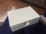 IKEA LEGO Box Bygglek white studded storage box with lid