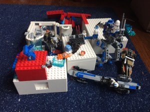 IKEA LEGO storage boxes Bygglek used in Star Wars building brick play
