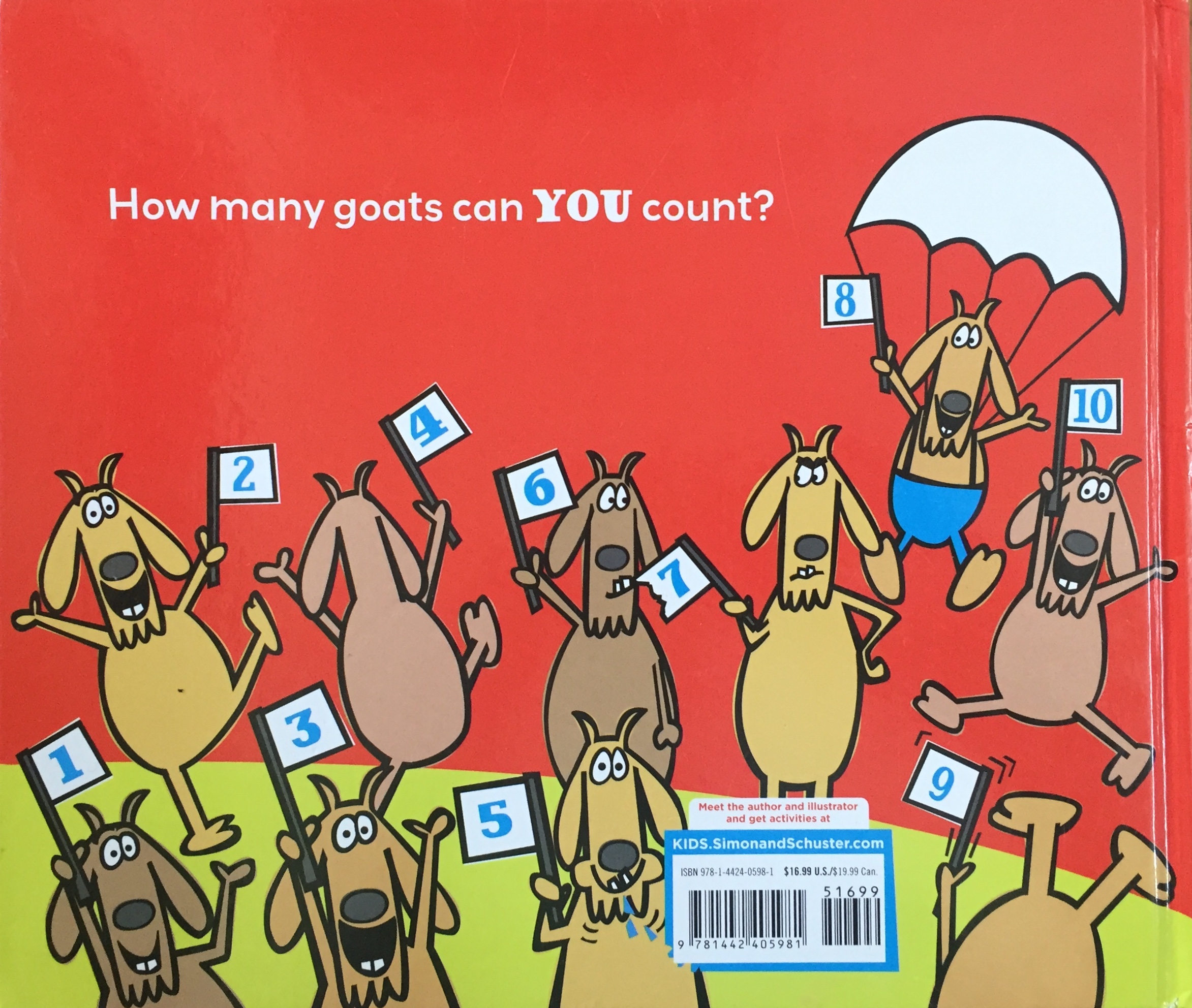 Let's Count Goats by Mem Fox back of picture book for kids