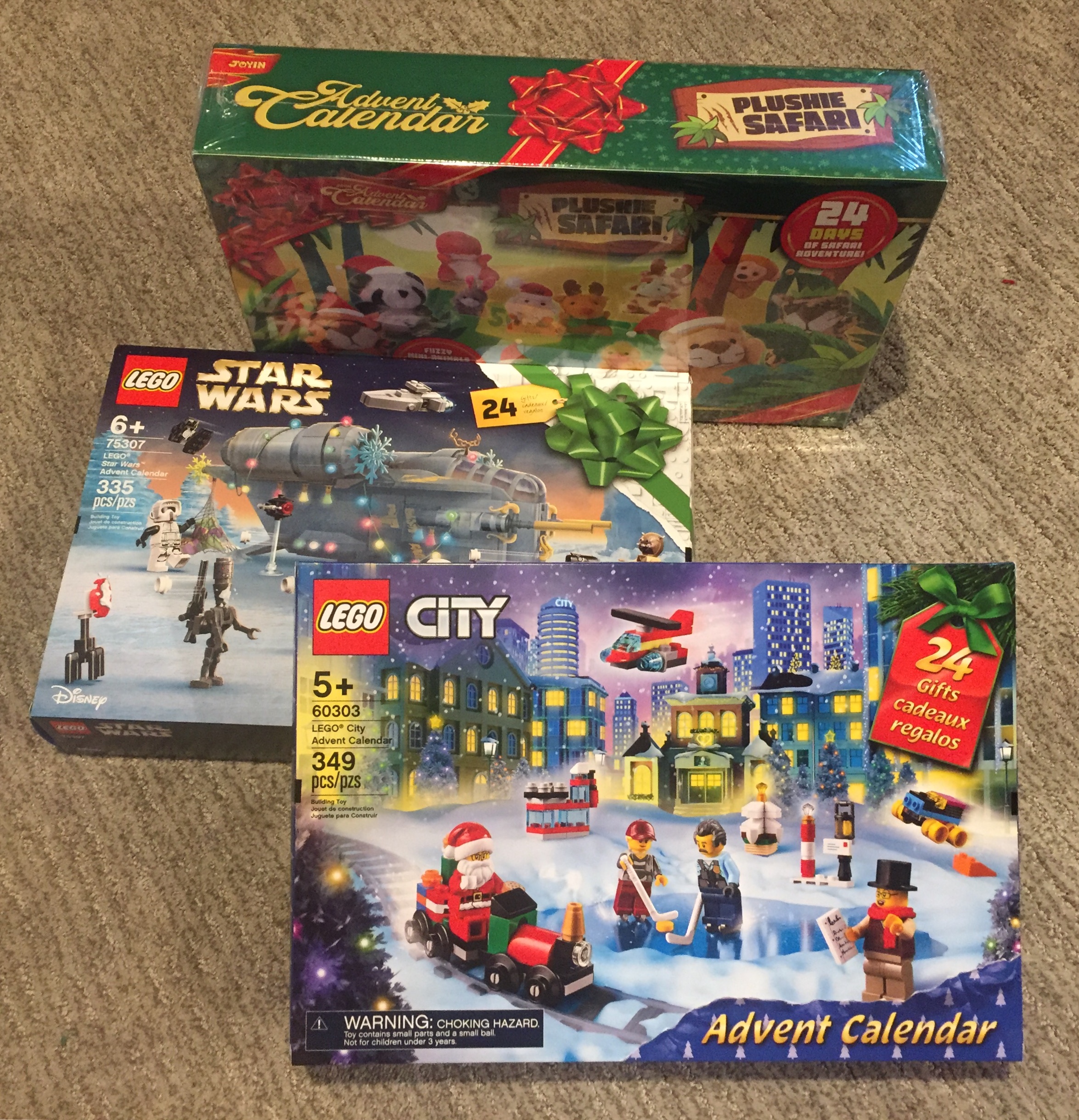2021 Advent calendars for kids LEGO Star Wars LEGO City Plush Animal Safari