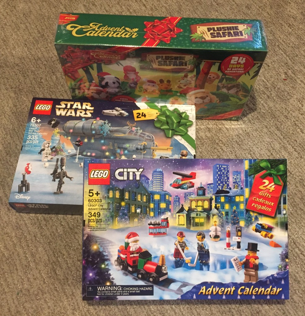 2021 Advent calendars for kids LEGO Star Wars LEGO City Plush Animal Safari