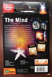 The Mind card game by Pandasaurus back of box with description