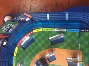 Slammin' Sluggers baseball game outfield sections with single double triple and home runs