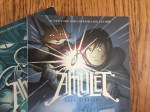 Amulet graphic novel books for kids by Kazu Kibuishi books two and six from the series