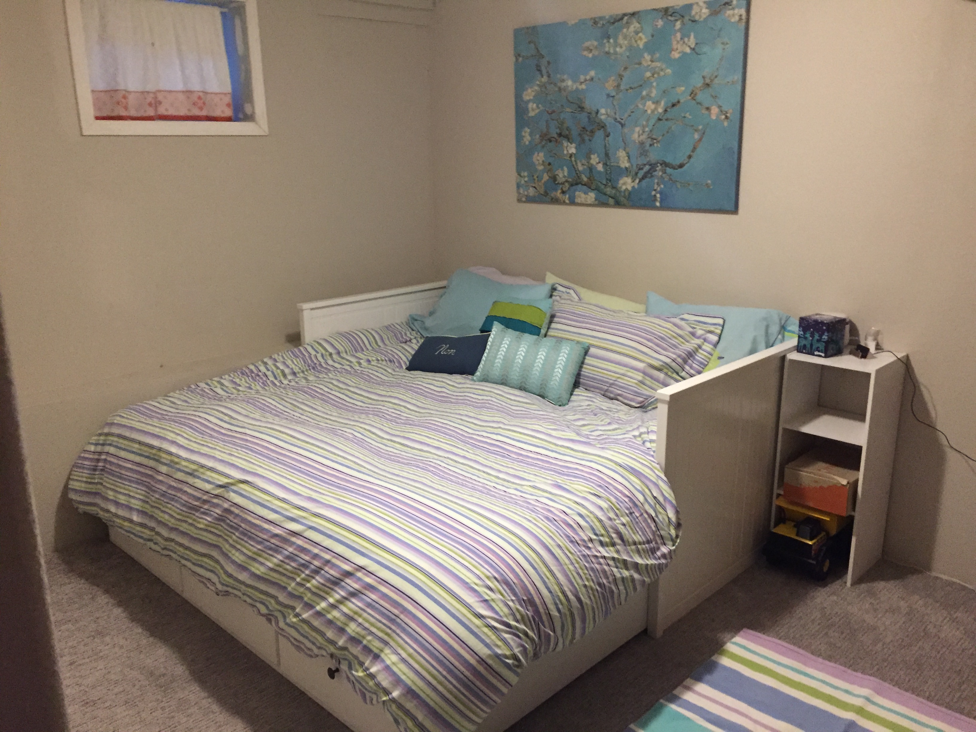 IKEA Hemnes Daybed in king bed form in guest room